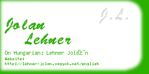 jolan lehner business card